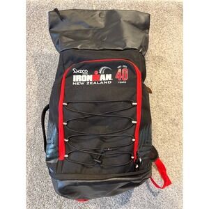 Ironman Backpack Unisex Black New Zealand 40 Years Anniversary Roll Top Bag 23in